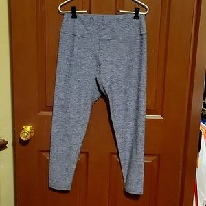 CLEARANCE EUC WOD Bottom Purple Space Dye 7/8 Leggings Size Large